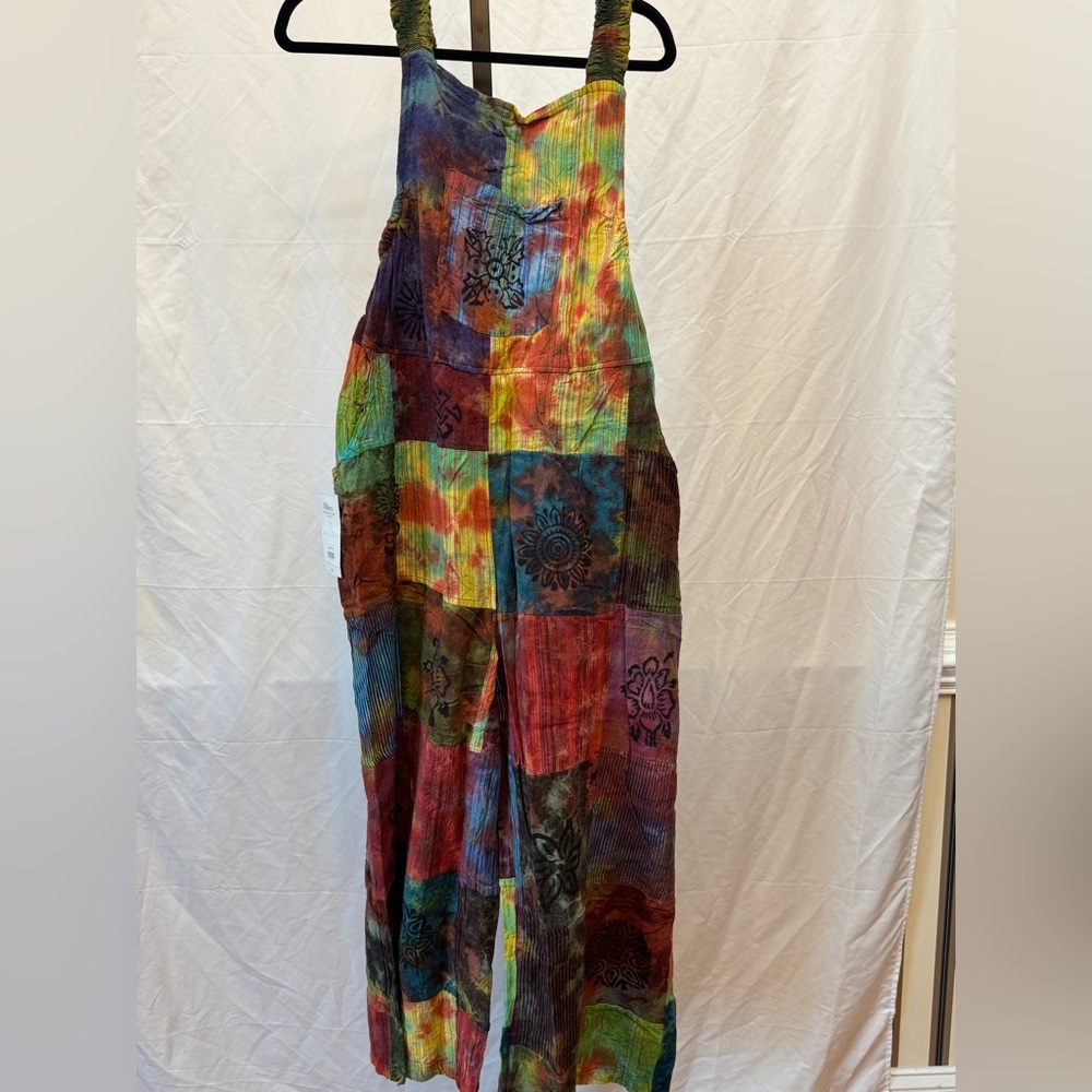 088 - Rhea Vibrant Multicolor Patchwork Jumpsuit